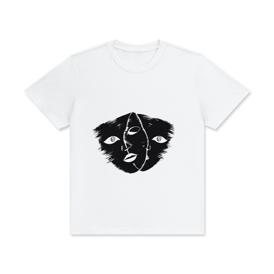 Mask print Crew Neck Shirt