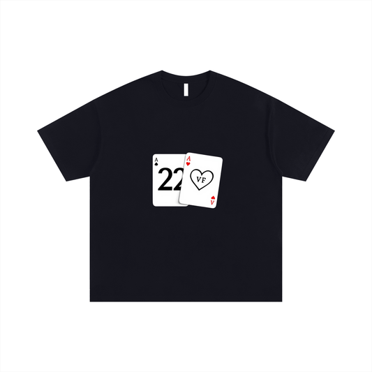 Card Print Oversized shirt