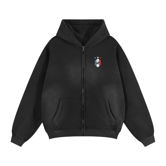 France Print Zipper